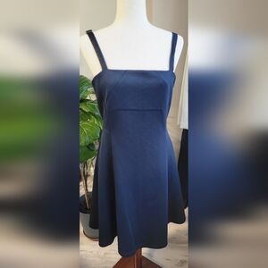 Sharagano Navy Strapless Fit-and-Flare Dress